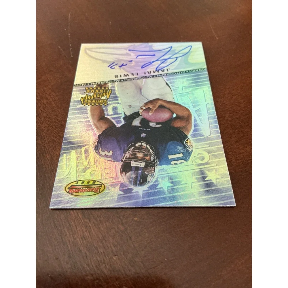 2001 Bowman's Best Jamal Lewis Certified Autograph Baltimore Ravens Card BB-JL